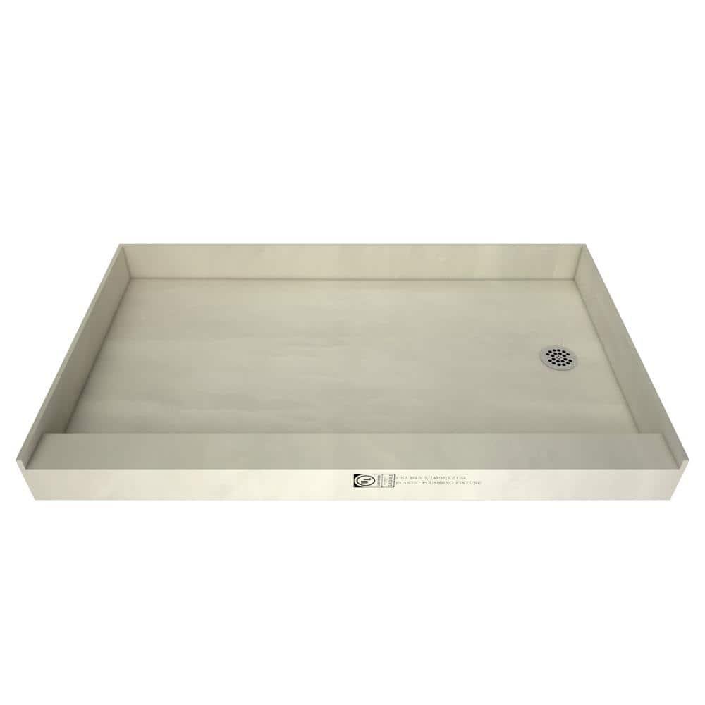 Tile Redi Base'N Bench Single Threshold Shower Base with Bench and Drain Plate