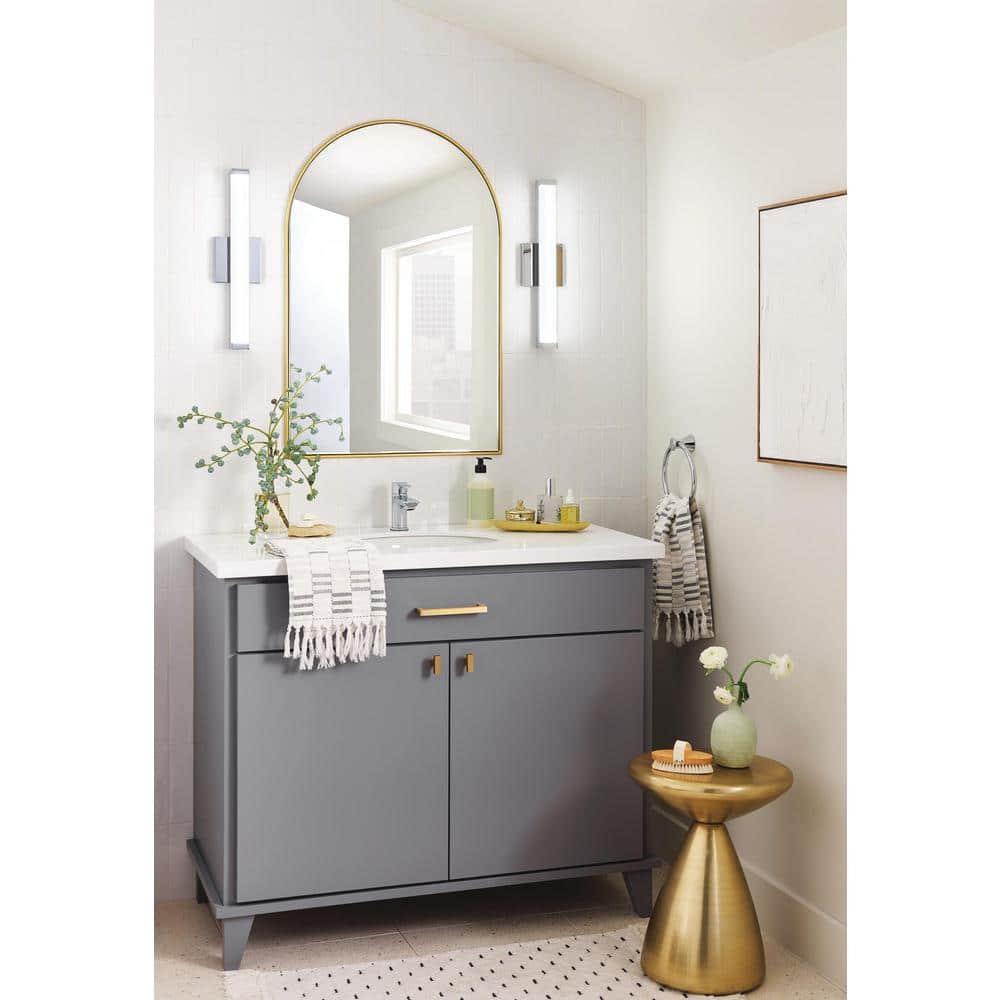 Peerless Flute Single Hole Bathroom Faucet, Single Handle Bathroom Faucet Chrome, Bathroom Sink Faucet, 0.5 GPM Flow Rate, Metal Drain Assembly, Chrome P1512LF-M-0.5