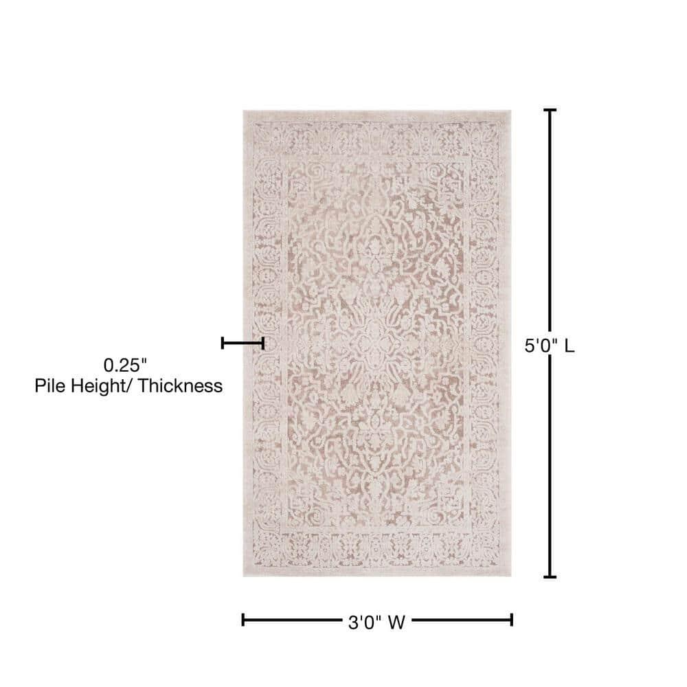 Reflection RFT670 Power Loomed Area Rug - Beige/Cream - 3'x5' - Safavieh.