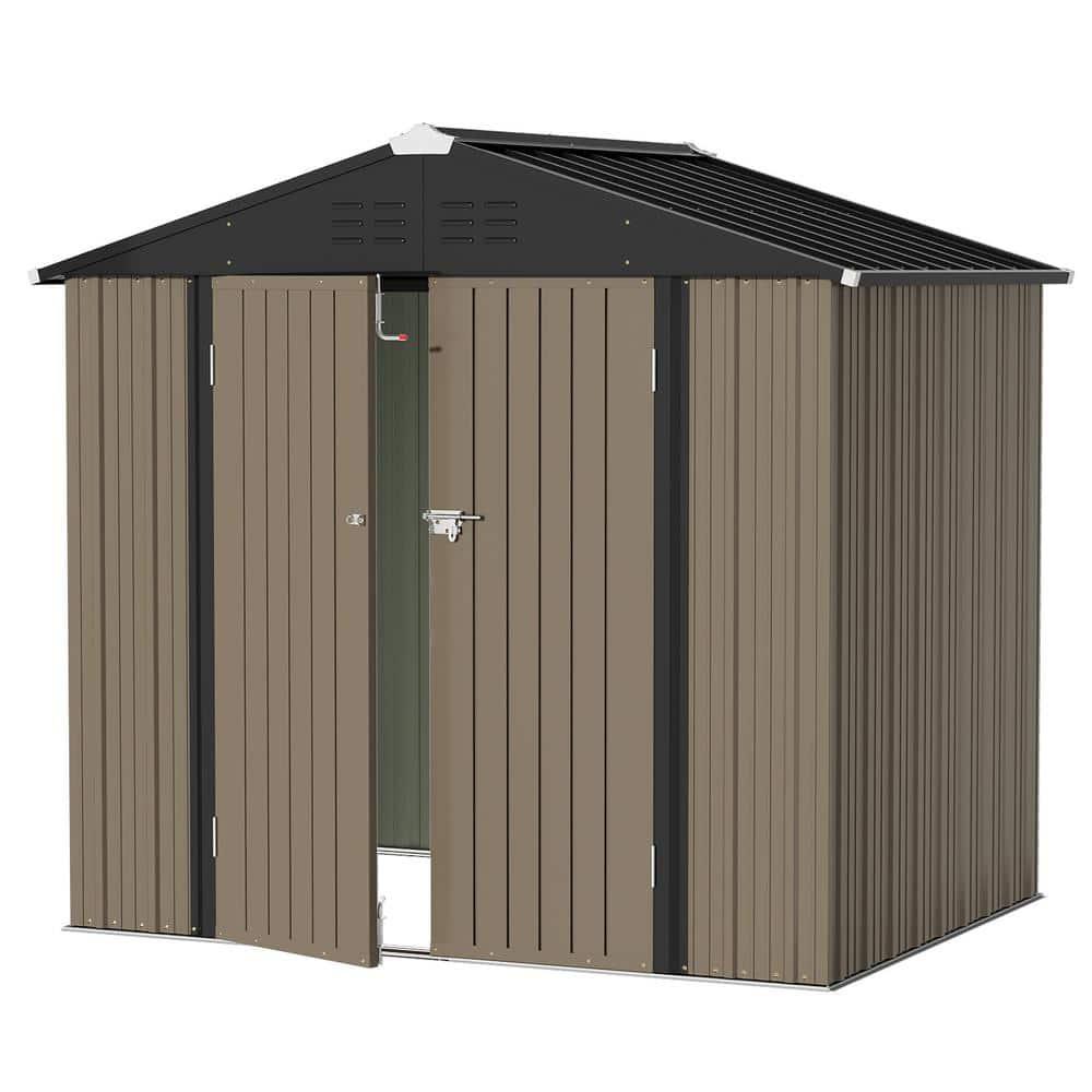 Devoko 8 ft. W x 6 ft. D Metal Storage Shed