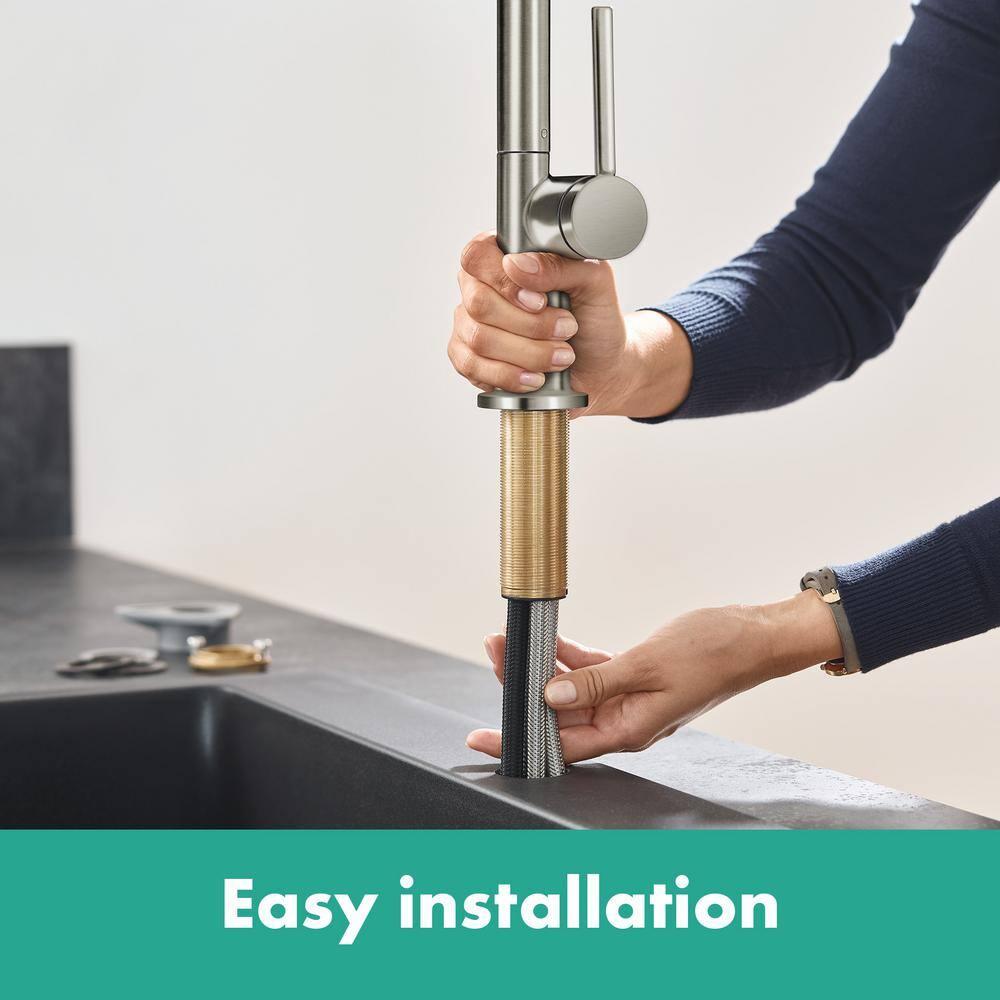 hansgrohe Talis N HighArc Kitchen Faucet, A-Style 2-Spray Pull-Down, 1.75 GPM