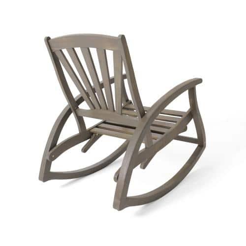 Highland Dunes Outdoor Cathleen Rocking  Solid Wood Chair