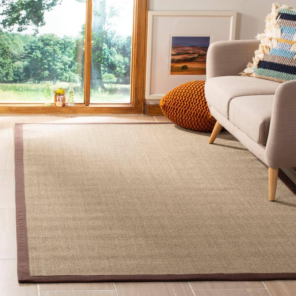 Natural Fiber NF131 Power Loomed Indoor Accent Rug - Sage/Brown - 3'x5' - Safavieh