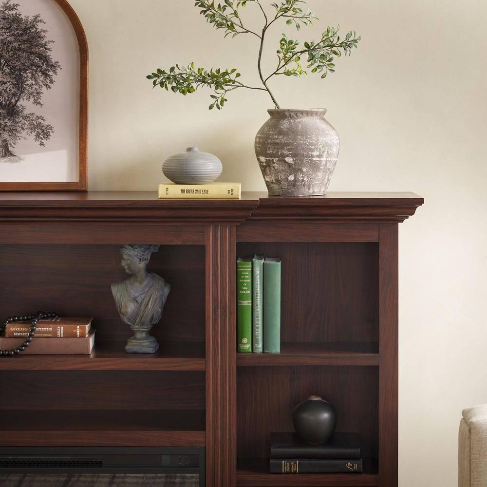 Red Barrel Studio® Traditional 70” Mantel Fireplace with Open Shelving