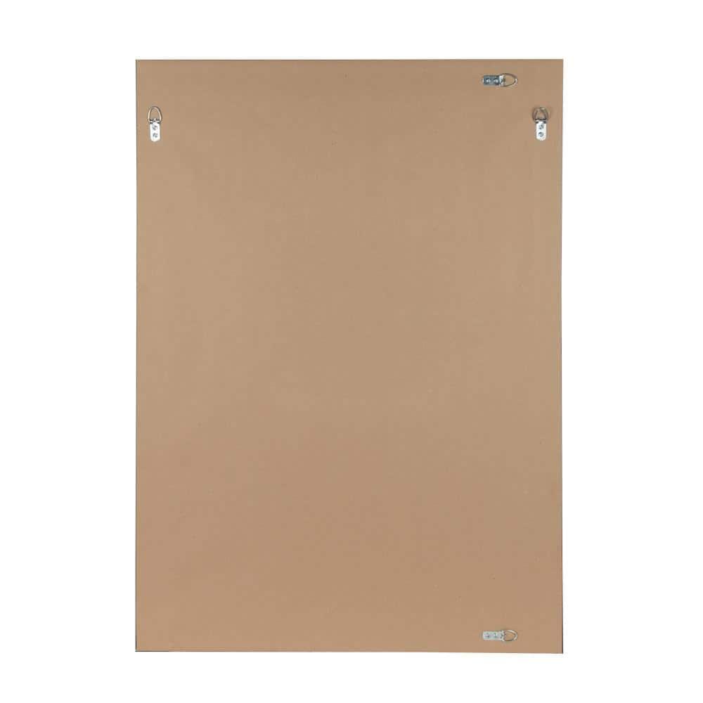 28" x 40" Bosc Framed Wall Mirror Black - DesignOvation: Modern Rectangular Decor, No Assembly Required