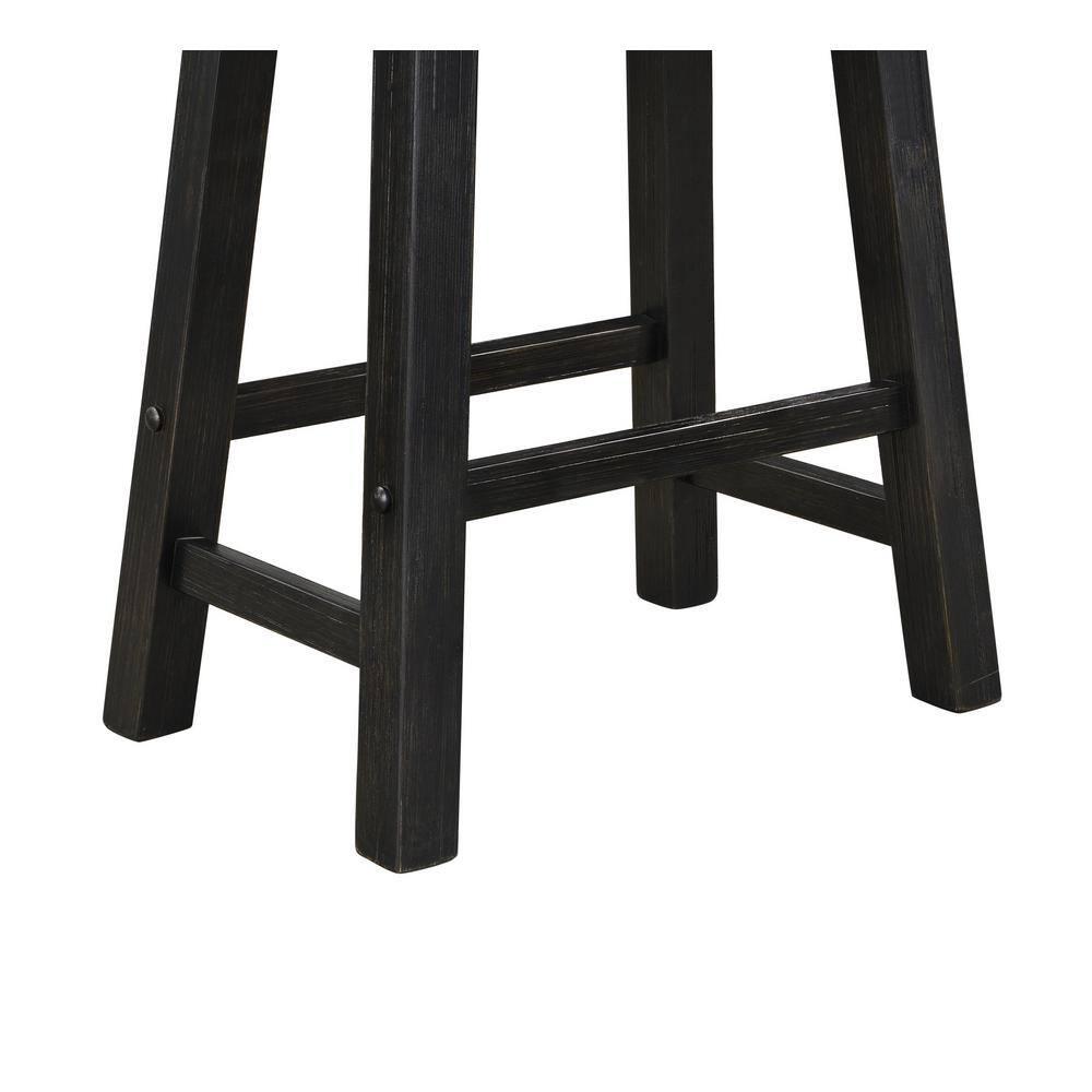 Boraam Sonoma Backless Saddle Counter Height Barstool Black Charcoal Finish