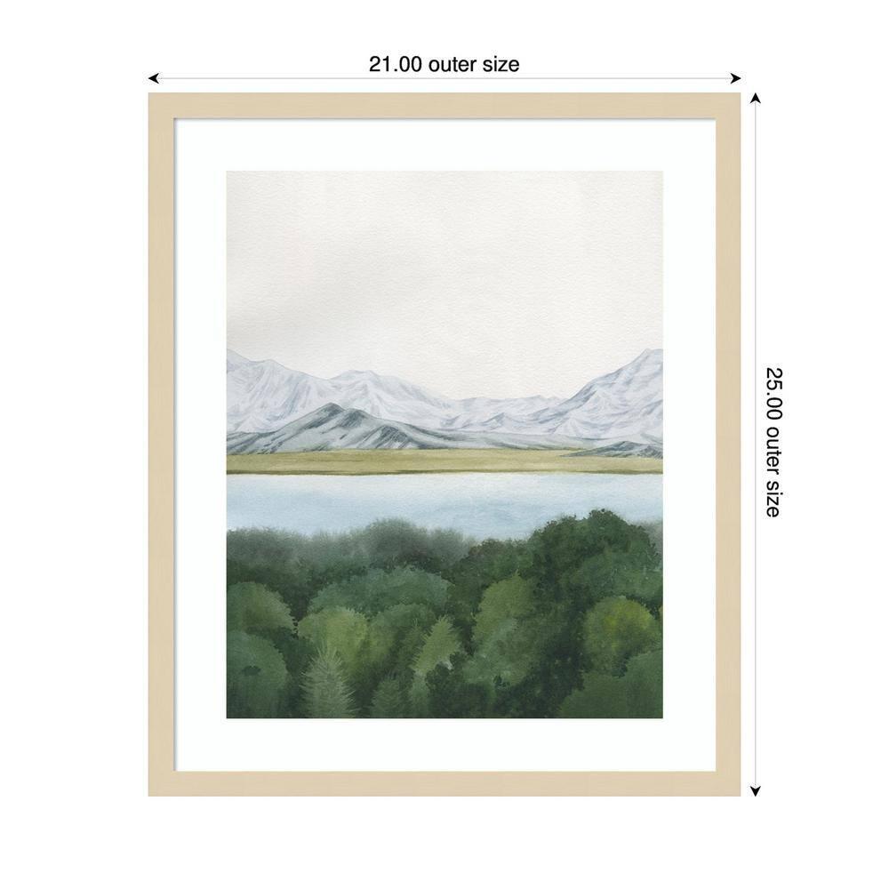 Amanti Art 21"x25" Soft Glacial Lake I by Grace Popp Wood Framed Wall Art Print