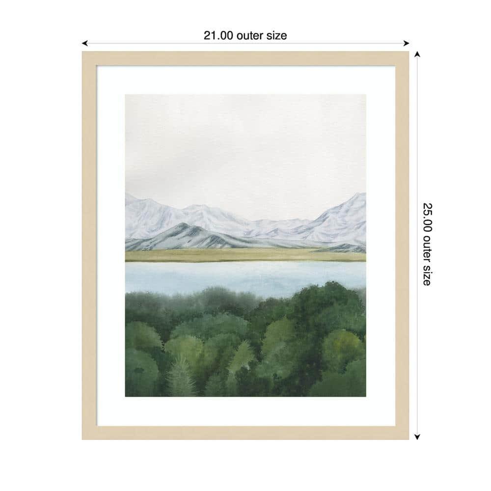 Amanti Art 21"x25" Soft Glacial Lake I by Grace Popp Wood Framed Wall Art Print