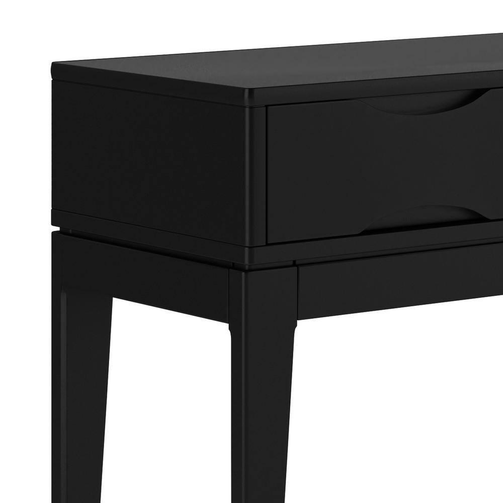 Simpli Home Harper 54"W Solid Hardwood Mid-Century Modern Storage Console Table with Drawers and Tapered Legs