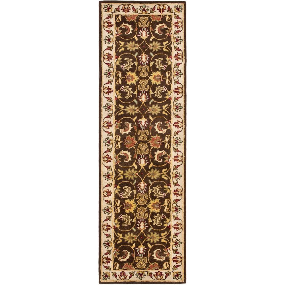 Heritage HG818 Hand Tufted Runner Rug - Brown/Beige - 2'3"x6' - Safavieh.