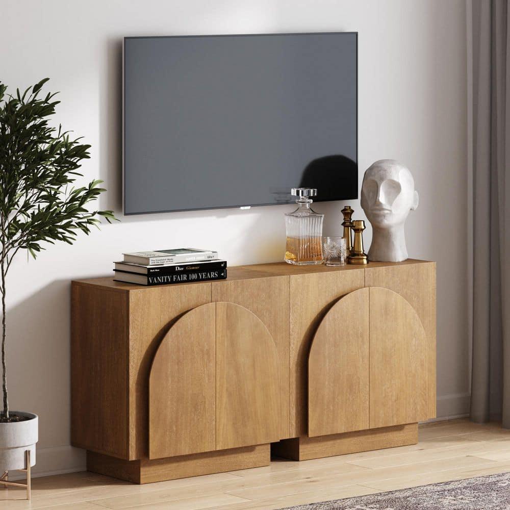 Iris Solid Wood TV Stand 2 - Door Accent Cabinet (2-Piece Set)