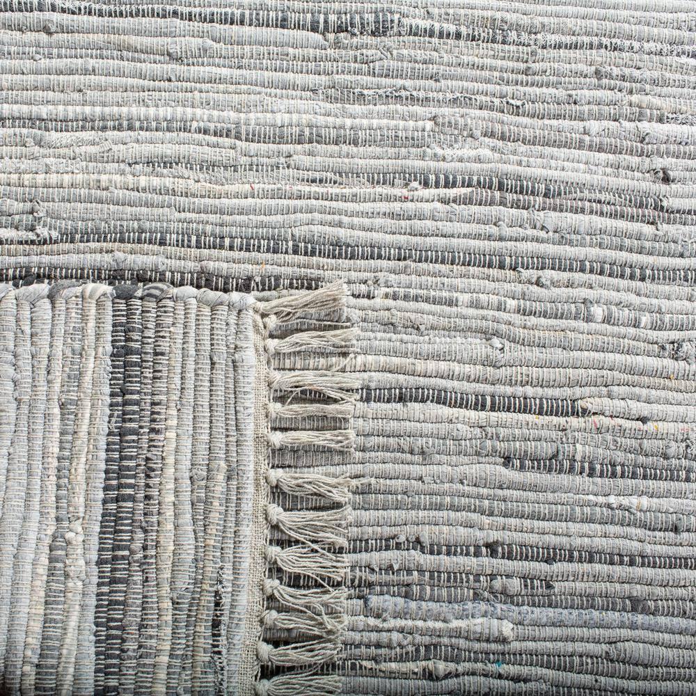 Rag Rug RAR121 Hand Woven Indoor Area Rug - 9'x9' - Grey - Safavieh