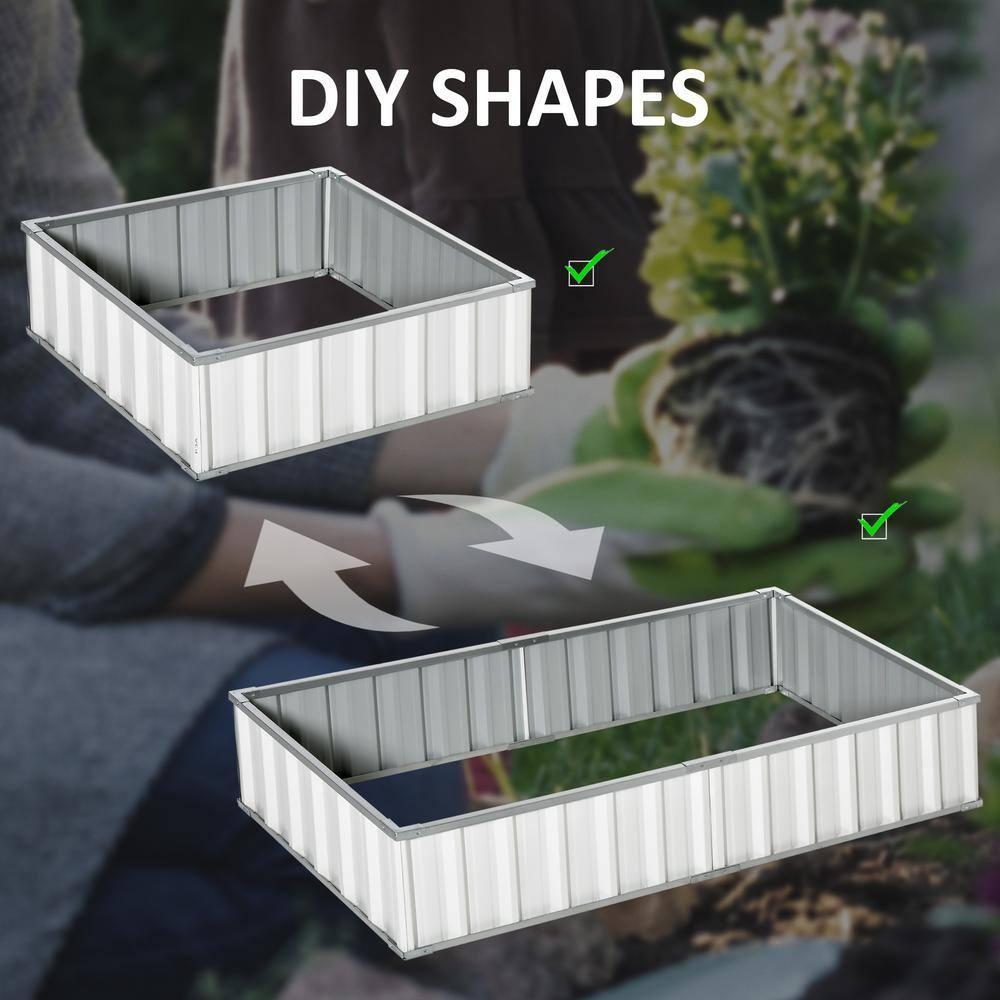 Outsunny 8 ft x 3 ft Metal Raised Garden Bed & Reviews | Wayfair