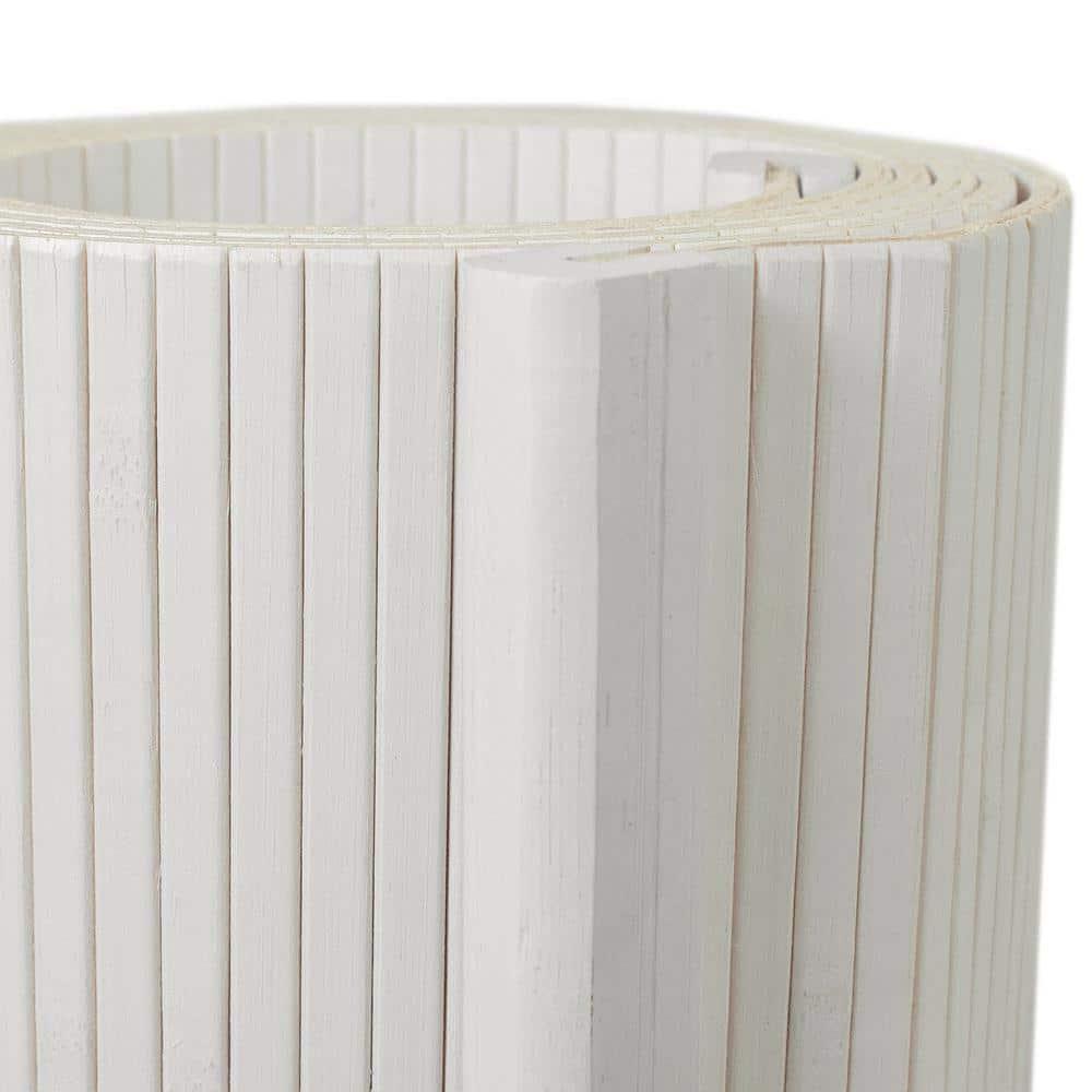 2 ft. Short Bamboo Wave Screen - White