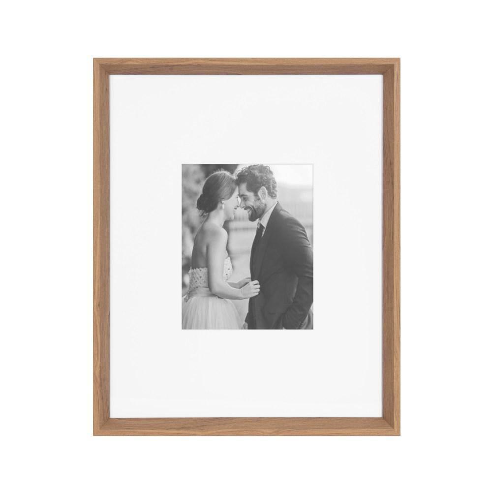 Kate & Laurel All Things Decor (Set of 3) 16"x20" Matted to 8"x10" Calter Modern Wall Picture Frames Brown: Gallery Wall Set