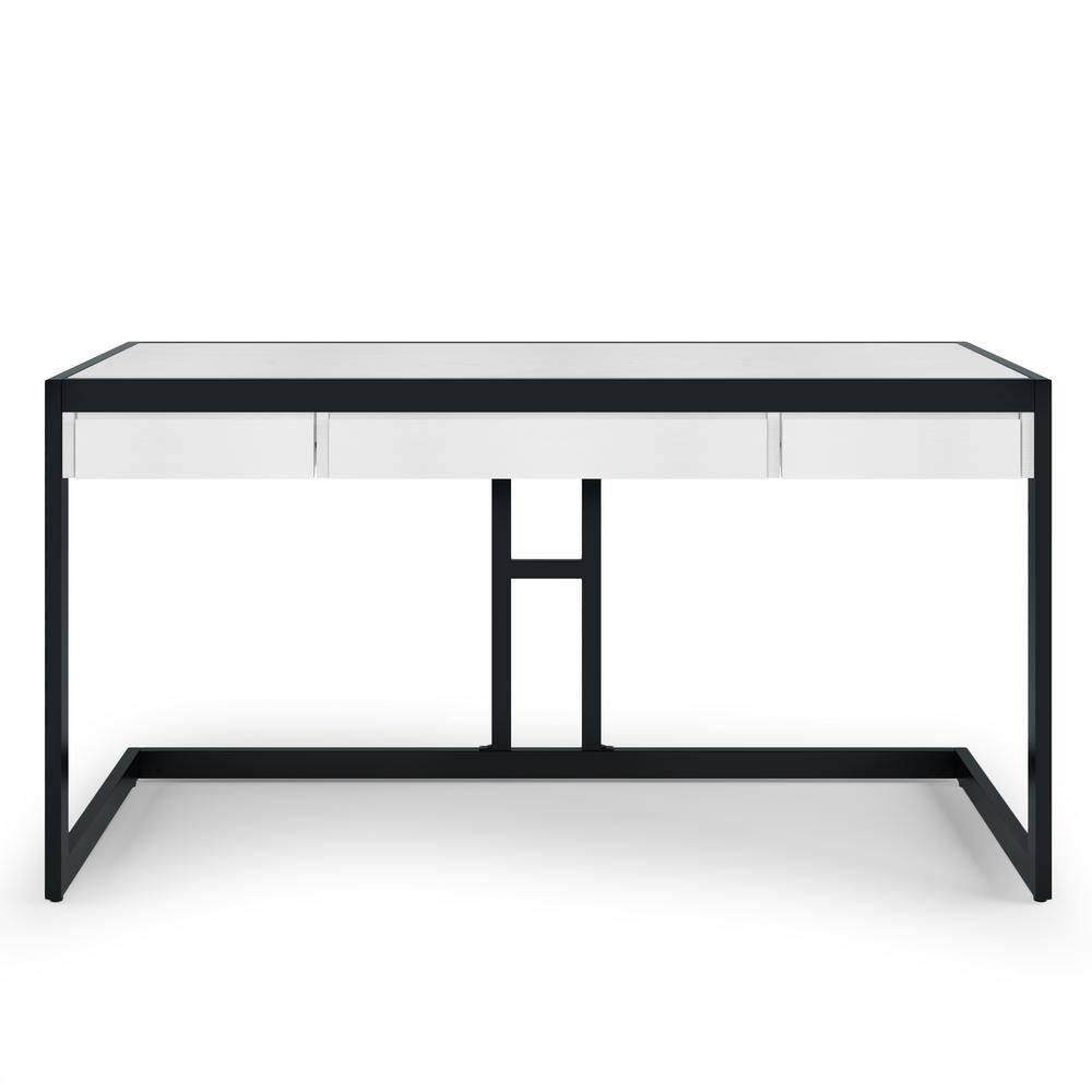 Simpli Home Erina SOLID ACACIA WOOD 60" Desk in Distressed White