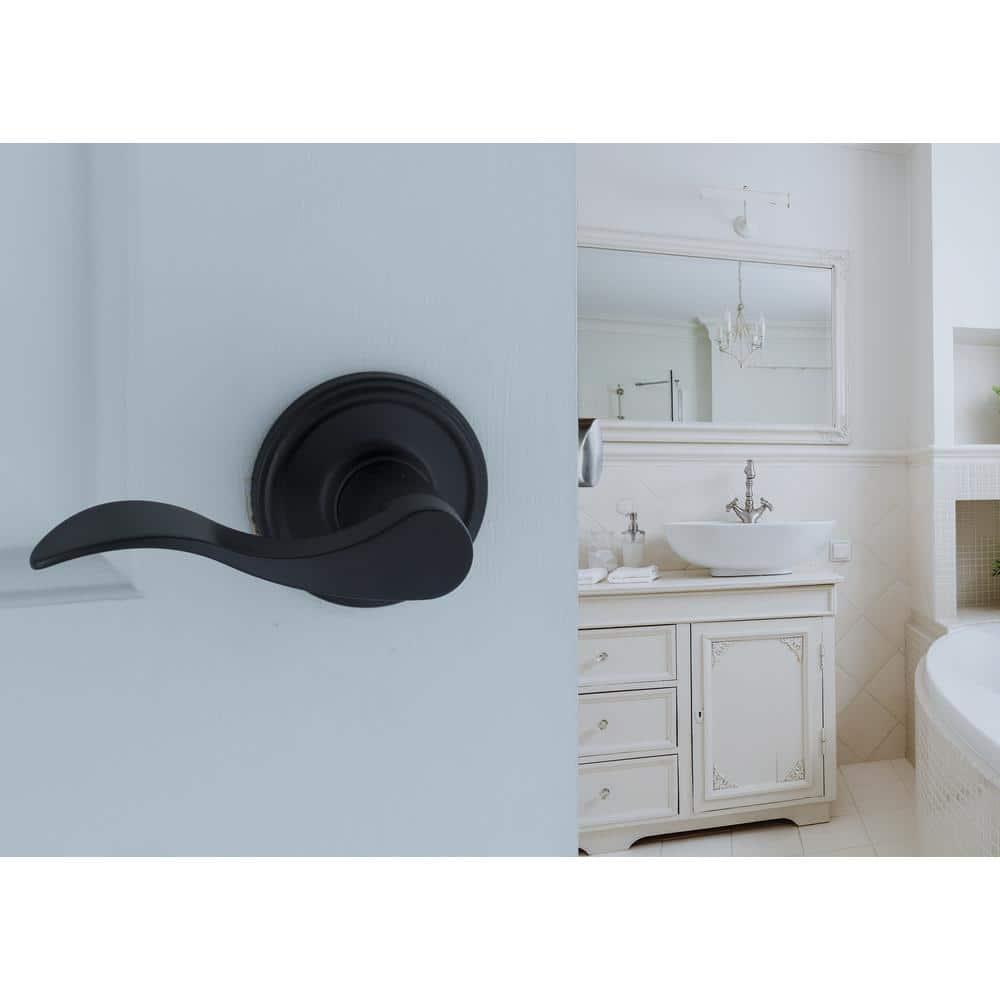 Waverlie Black Passage Hall/Closet Door Handle