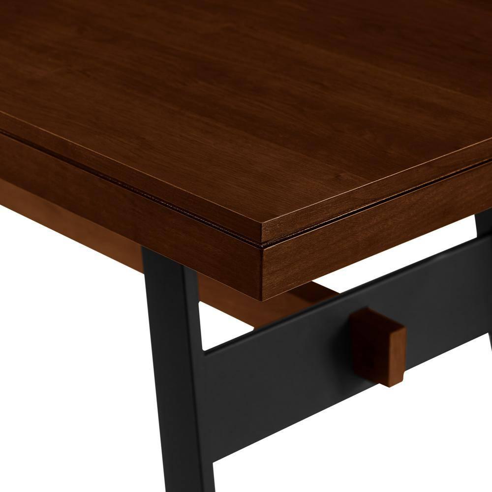 Ash Metal Base Dining Table