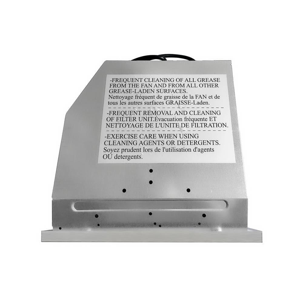 Cosmo 30 in. Lumin Collection Ducted Insert Range Hood, Touch Controls, LED Lights, Permanent Filters, Stainless Steel