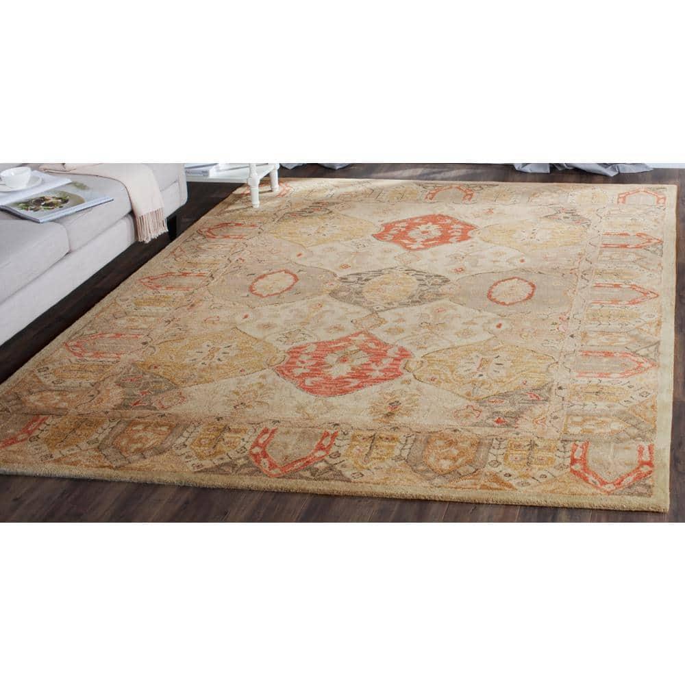 Antiquity AT830 Hand Tufted Indoor Area Rug - Beige/Multi - 8'3"x11' - Safavieh