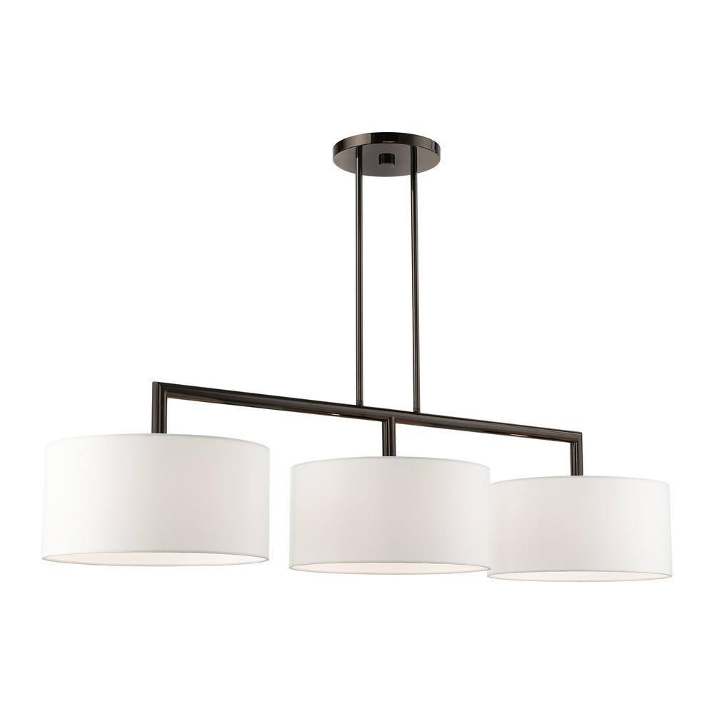 Livex Lighting Meridian 3 - Light Chandelier in  Black Chrome