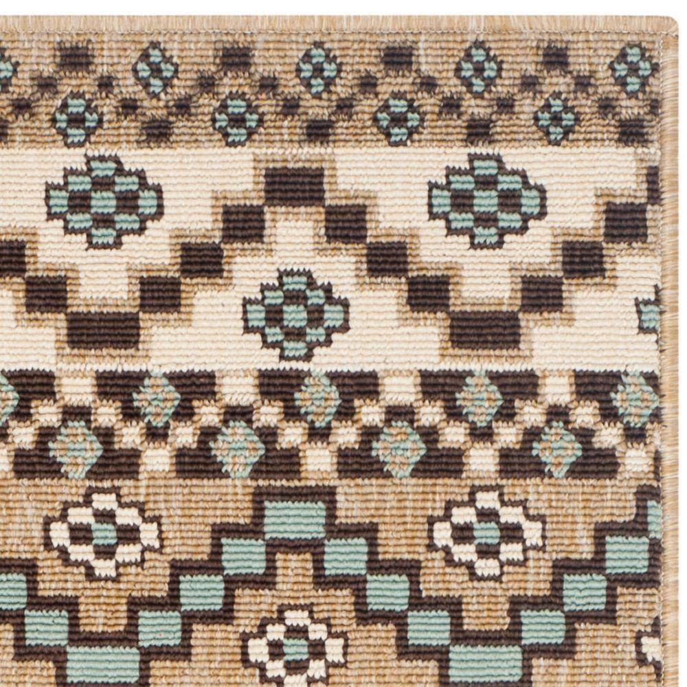 Veranda VER095 Power Loomed Indoor/Outdoor Area Rug - Creme/Brown - 8'x11' - Safavieh