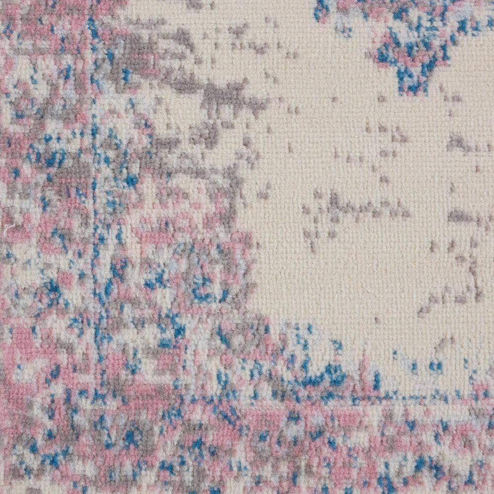 Nourison Grafix GRF14 Ivory/Pink Area Rug 2'3" x 7'6"