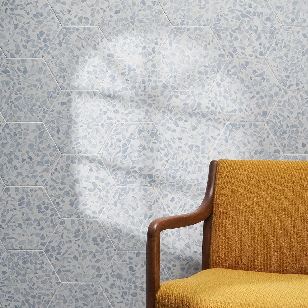 Jurassic Hex 9" Terrazzo Look Porcelain Floor & Wall Tile (8.07 Sq. Ft. / Case)