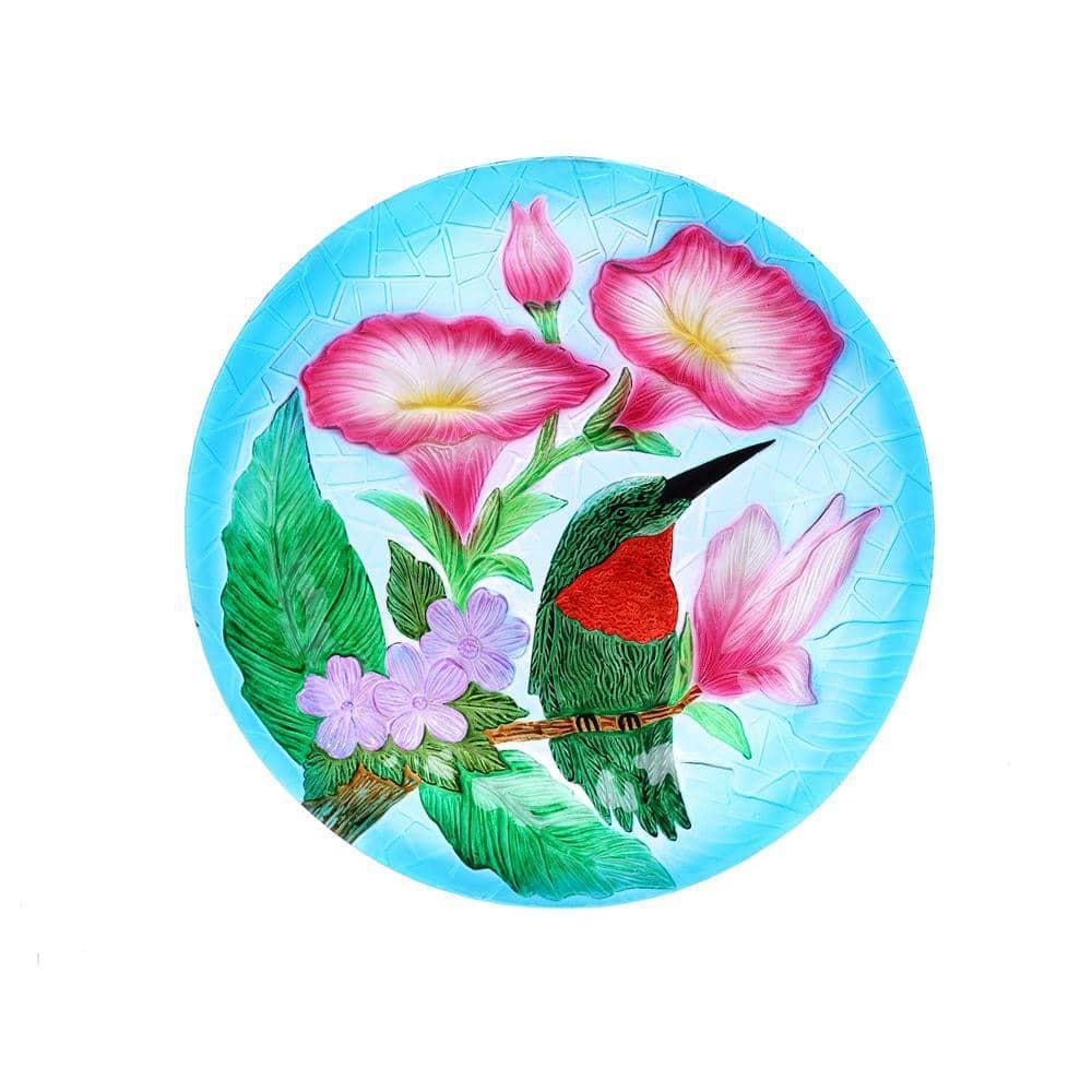 Glass Single Tier Birdbath