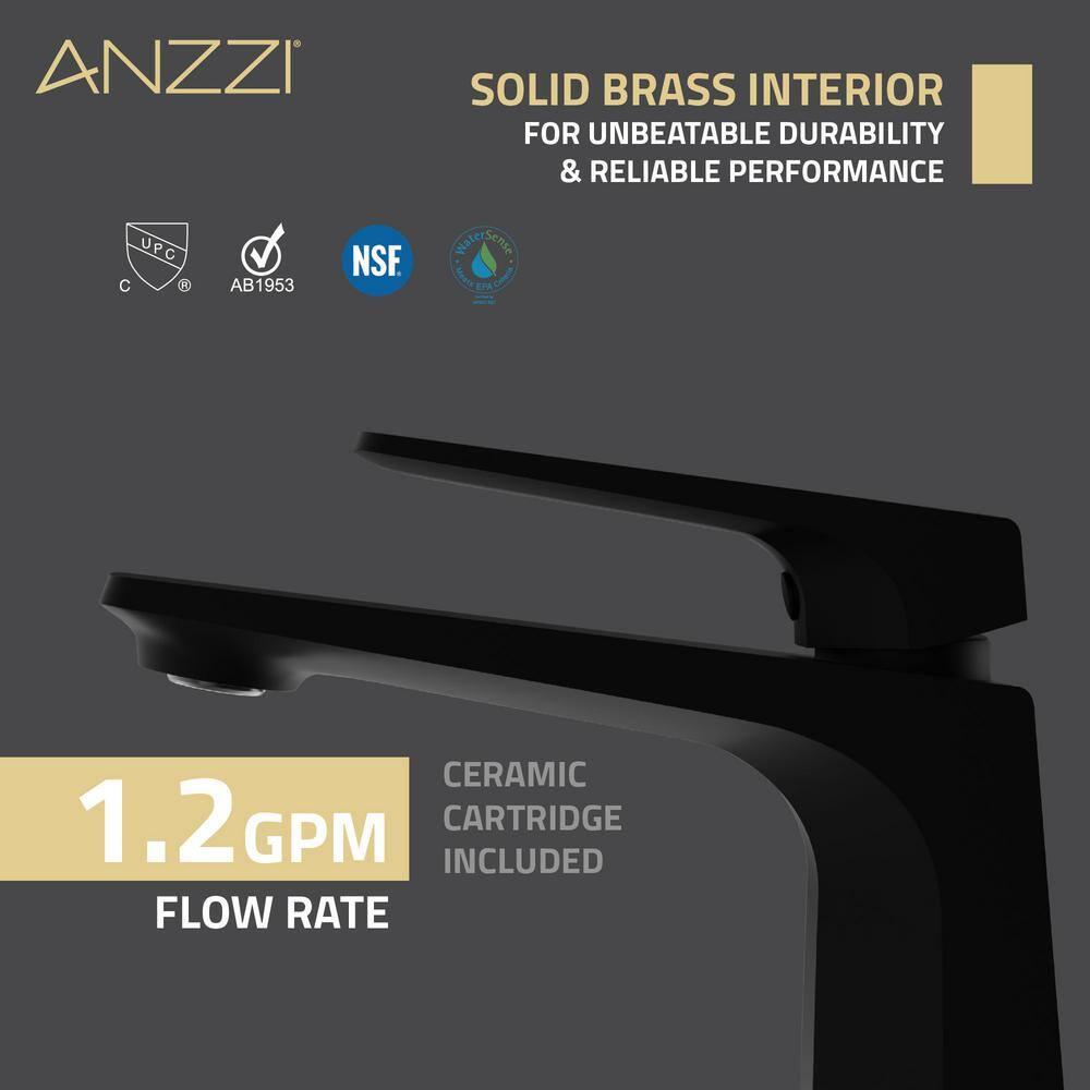 Single-Hole Single-handle Bathroom Faucet with Drain Assembly