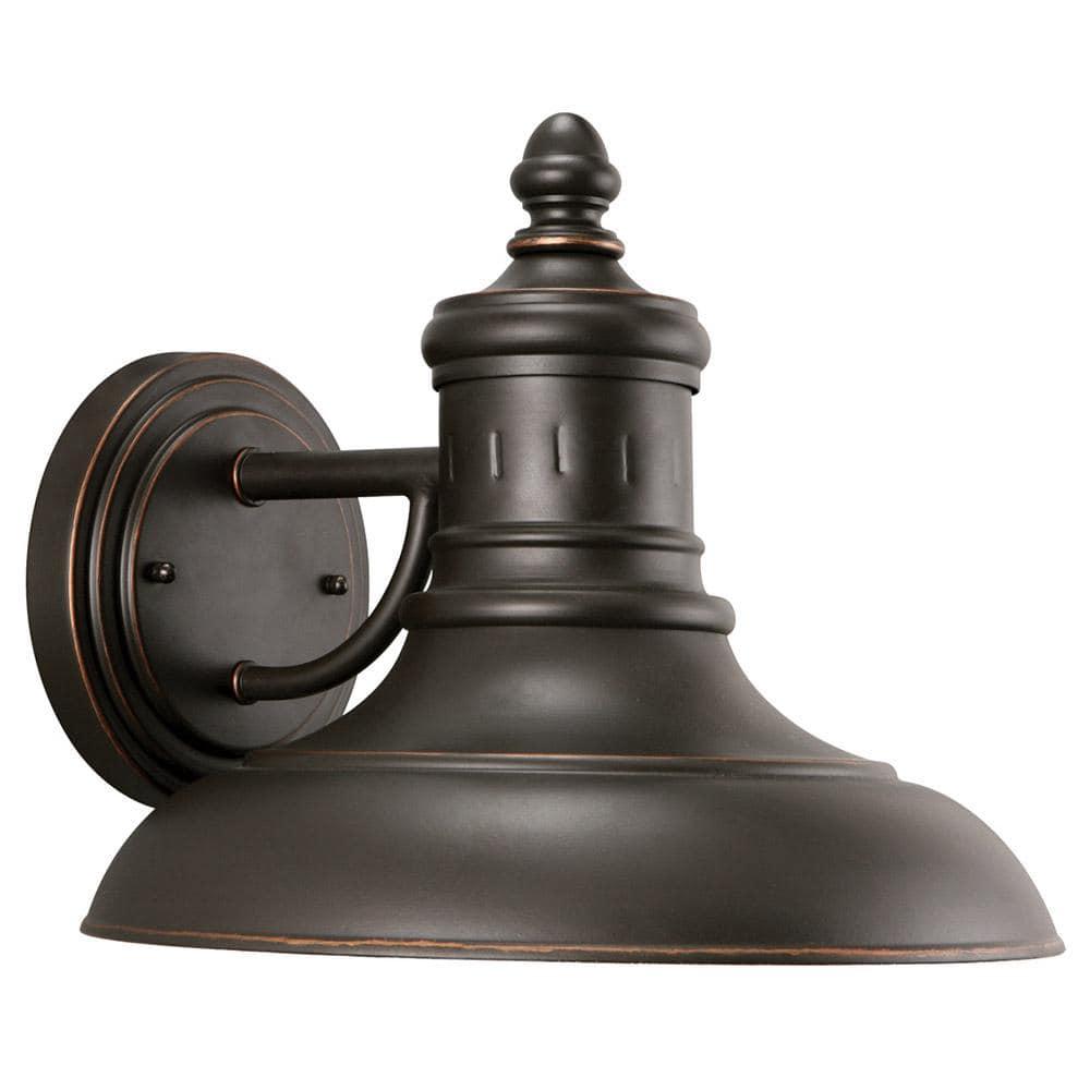 Design House 516732 Monterey Industrial Modern 1-Light Indoor/Outdoor Wall Mount with Metal Shade for Porch Entryway Barn, Oil Rubbed Bronze