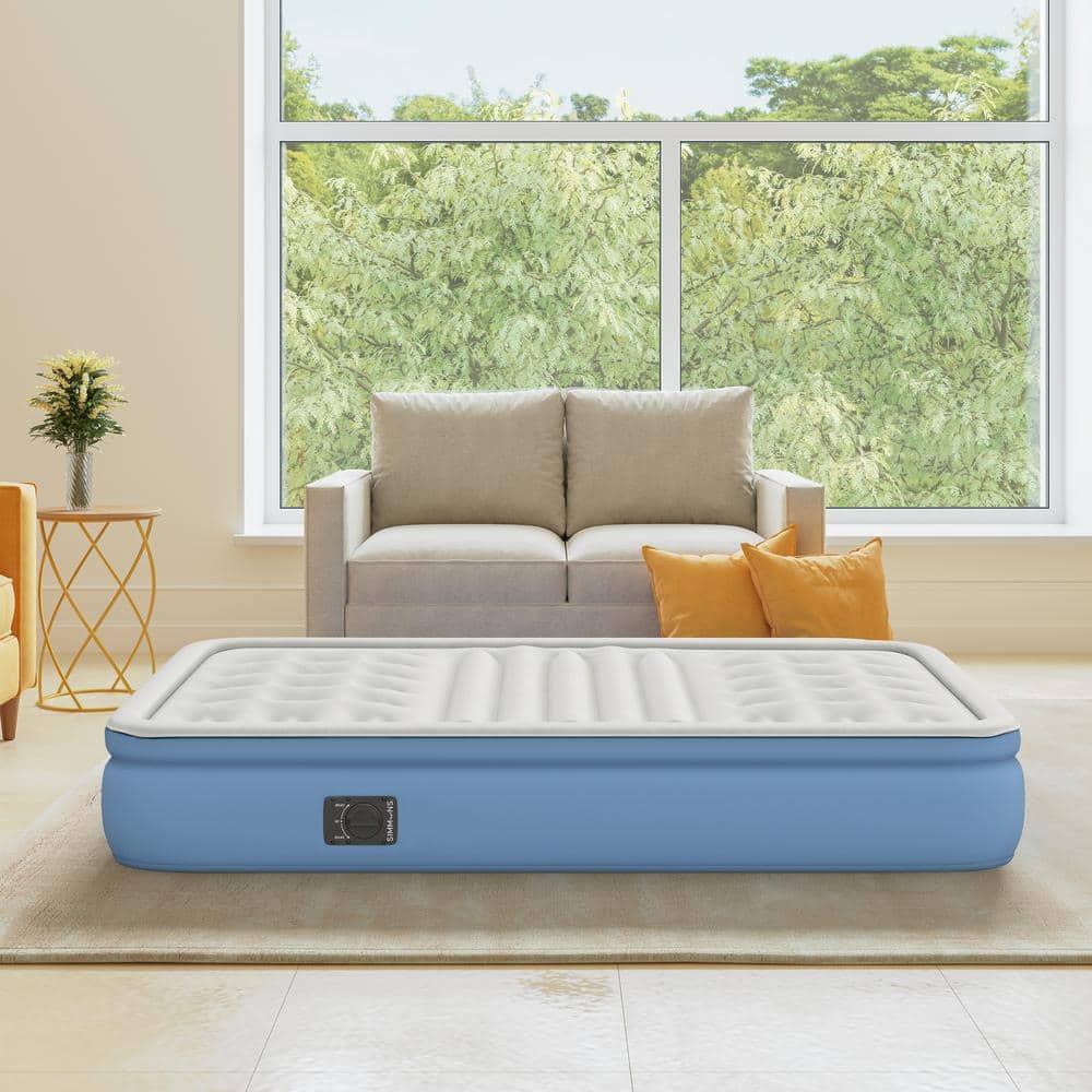 Simmons Simmons Lumbar Firm, 12" Tri-Zone Inflatable Air Mattress with Built-In Pump & Extra Lumbar Support