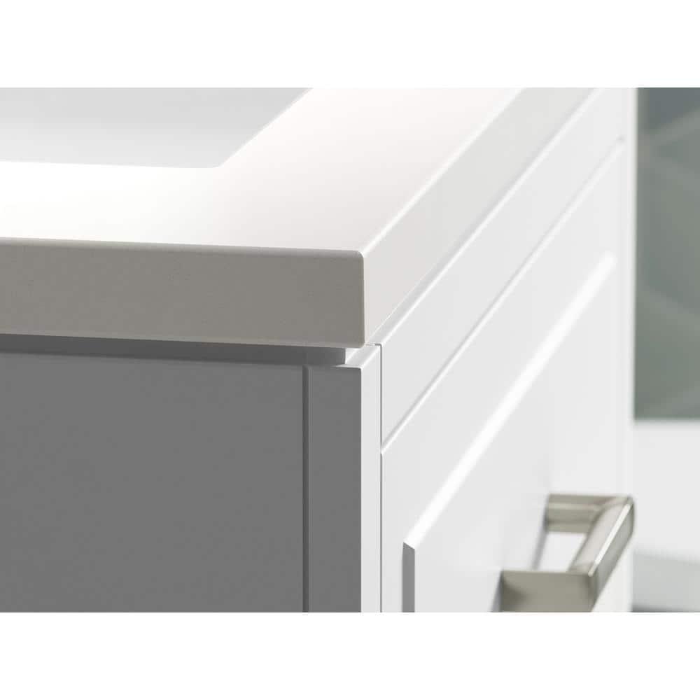Seer 24" Freestanding Single Bathroom Vanity Cabinet with Sink and Quartz Top