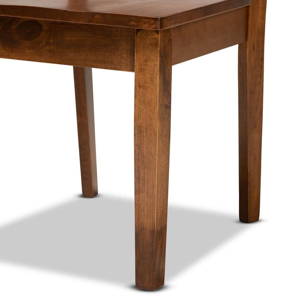 Baxton Studio Mare Modern and Contemporary Transitional Walnut Brown Finished Wood 7-Piece Dining Set