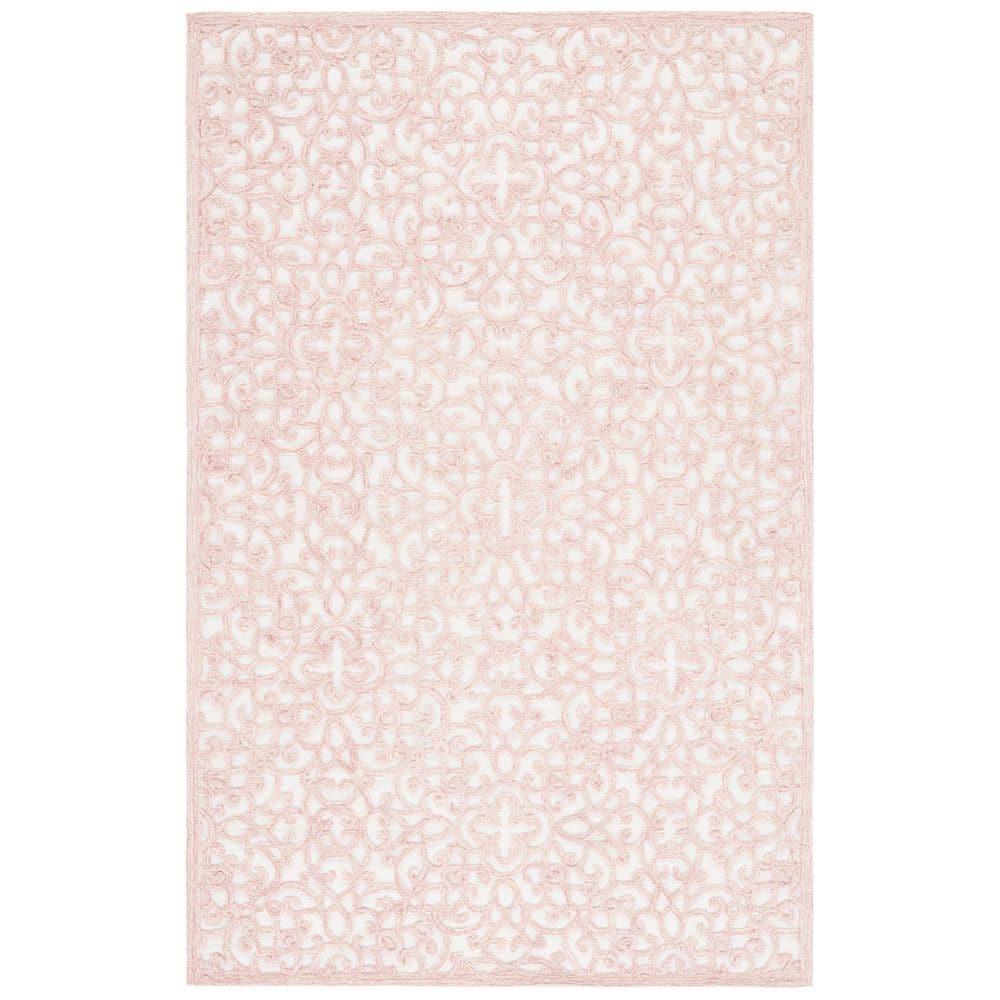 Martha Stewart Trace - MSR3513 - Indoor Hand Tufted Area Rugs - Ivory/Pink - 8'x10'