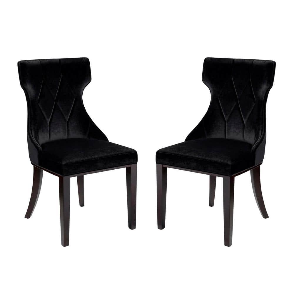 Set of 2 Reine Velvet Dining Chairs - Manhattan Comfort