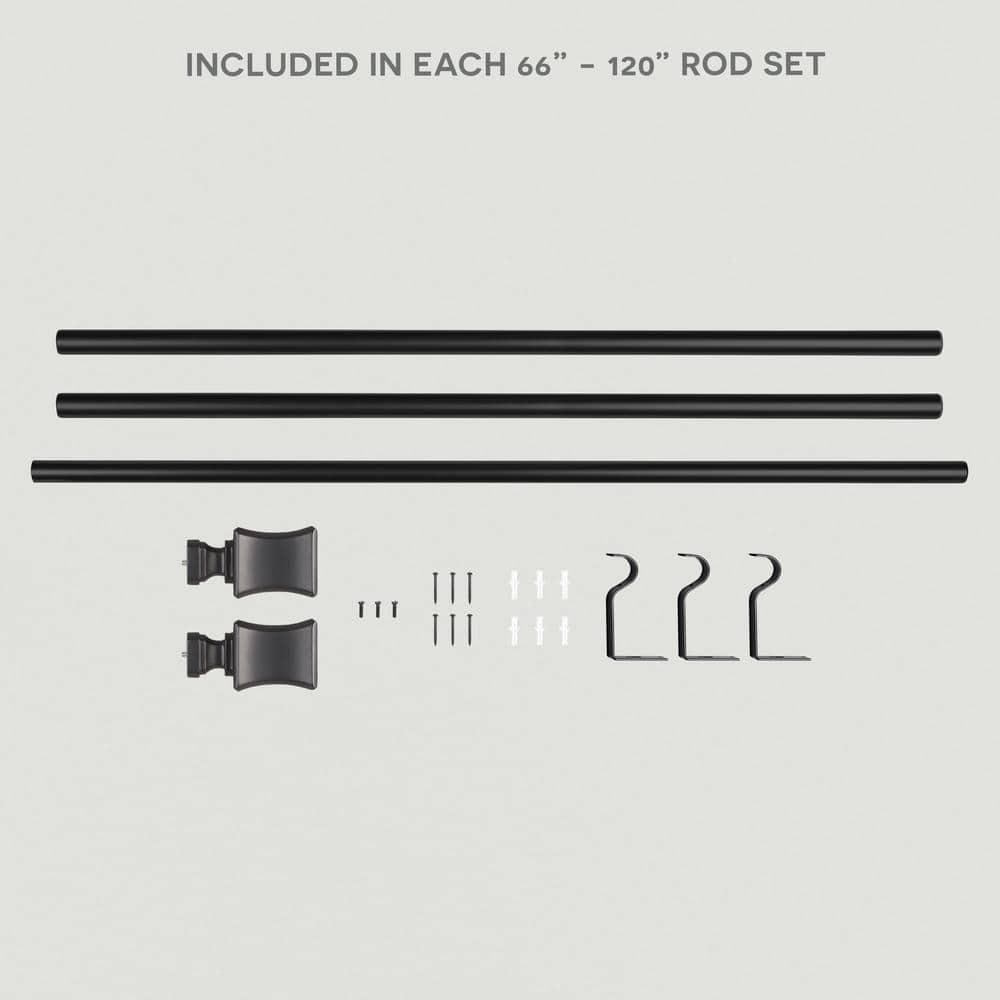 Amalgamated Textiles Adjustable Single Curtain Rod