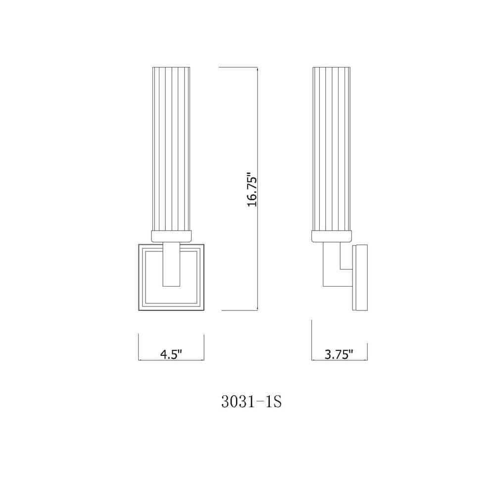 Z-Lite Beau 1 - Light Wall Light in  Rubbed Brass