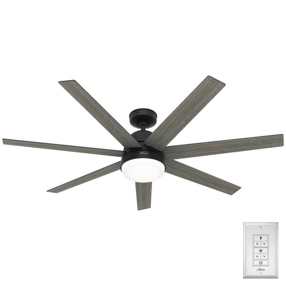60" Phenomenon 7 - Blade Smart Standard Ceiling Fan with Wall Control and Light Kit Included