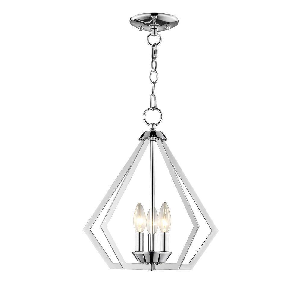 Livex Lighting Prism 3 - Light Chandelier in  Polished Chrome