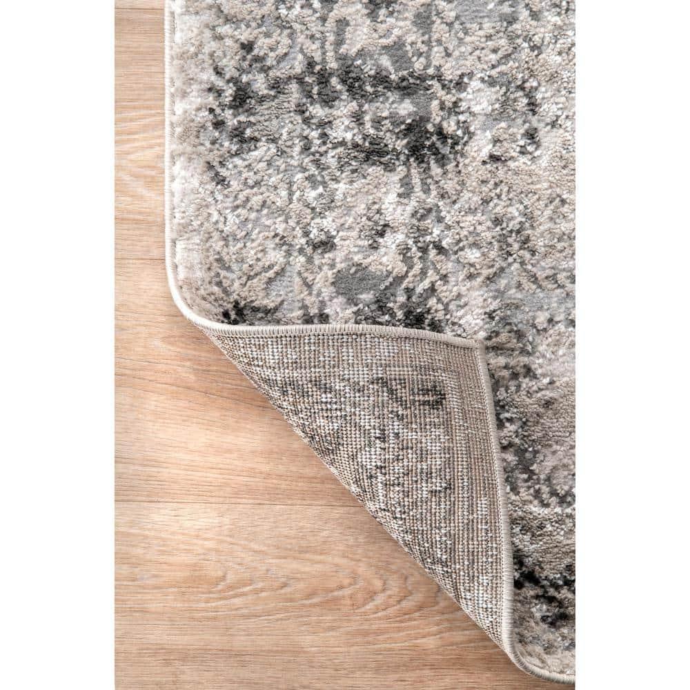Nuloom Madisson Medallion 2x8 Runner Indoor Area Rug for Living Room Bedroom Dining Room Entryway Hallway Kitchen, Grey/Ivory