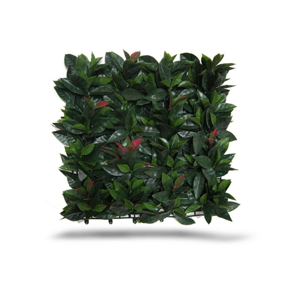 GreenSmart Dekor Artificial Leaf Laurel Polyethylene Screen Decorative Fence Panel (Set of 4)