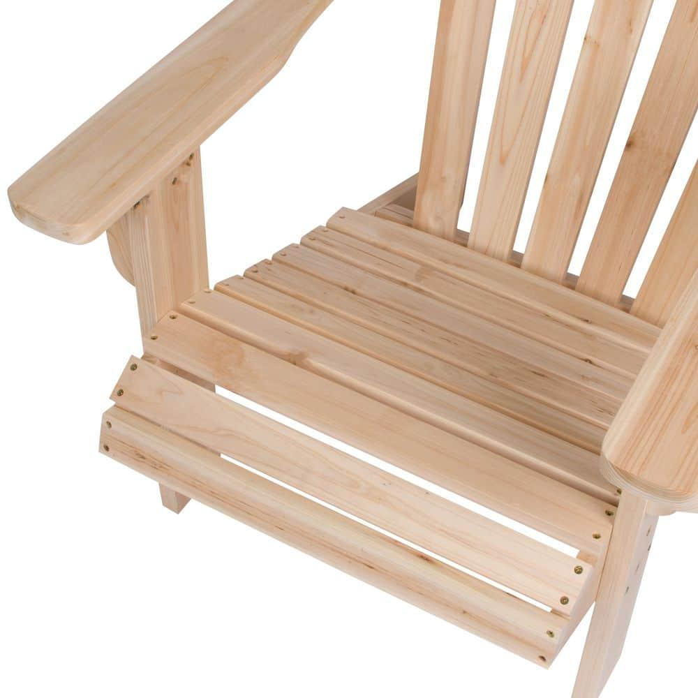 Shine Company Westport Cedarwood Indoor Outdoor Adirondack Chair, Natural