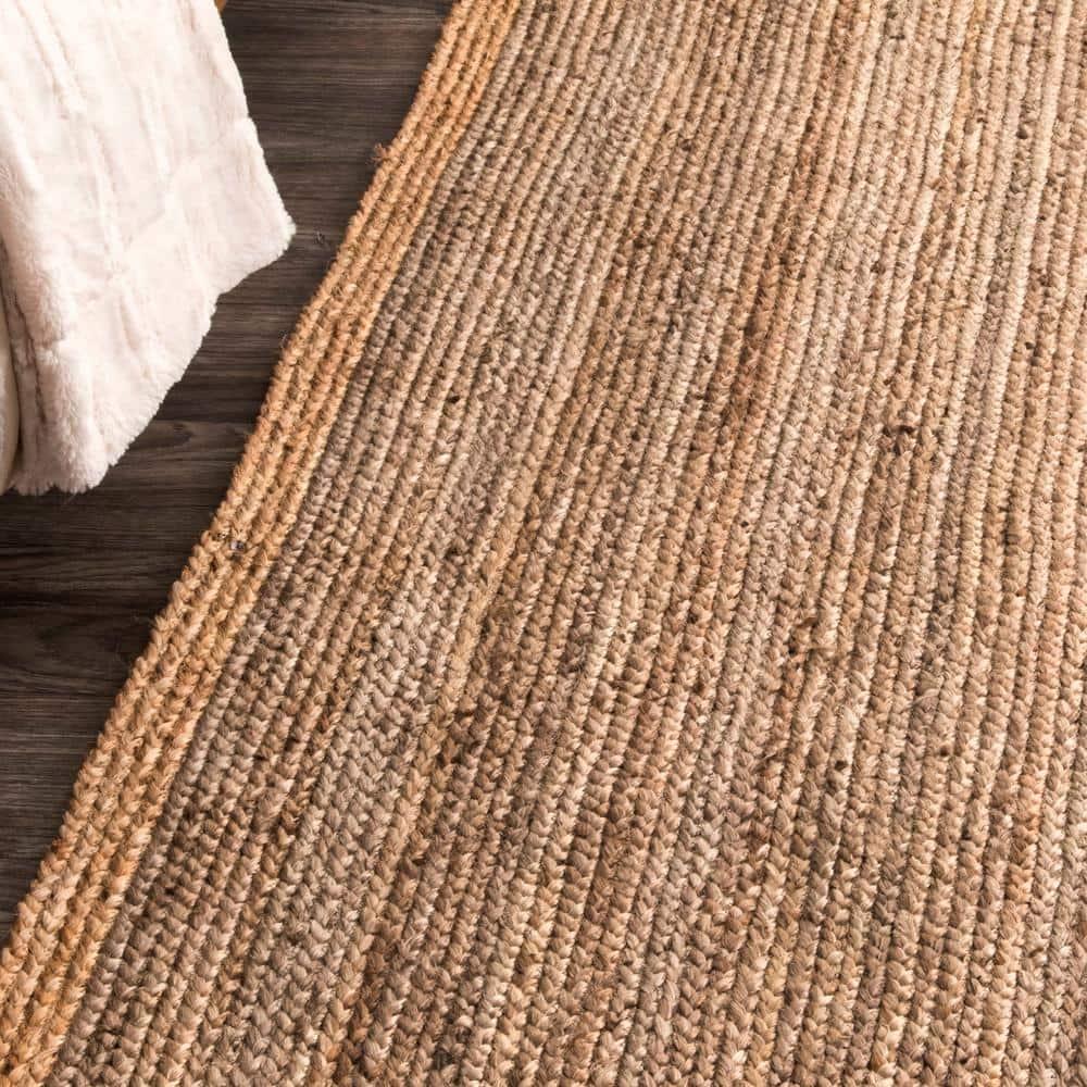 Natural Jute Rugs with Inner Grey Color , Home Décor Rugs Size 2 x 3 Feet ( 60 cm x 90 cm )