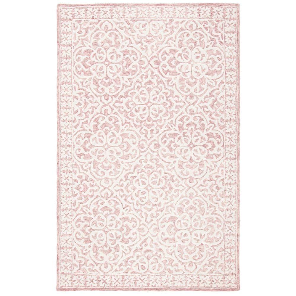 Metro MET857 Hand Tufted Indoor Area Rug - Pink/Ivory - 5'x8' - Safavieh