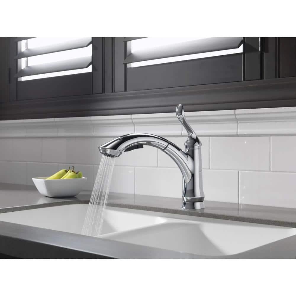 Linden Pull Out Sprayer Kitchen Sink Faucet, Single Handle Kitchen Faucet