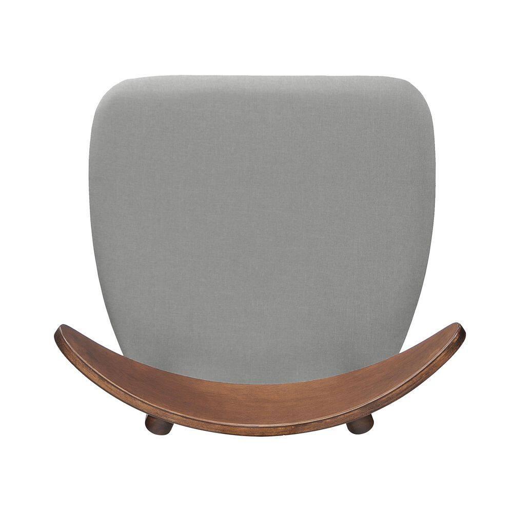 Set of 2 Barron Dining Chair Light Gray - Christopher Knight Home: Mid-Century, Upholstered, Rubberwood