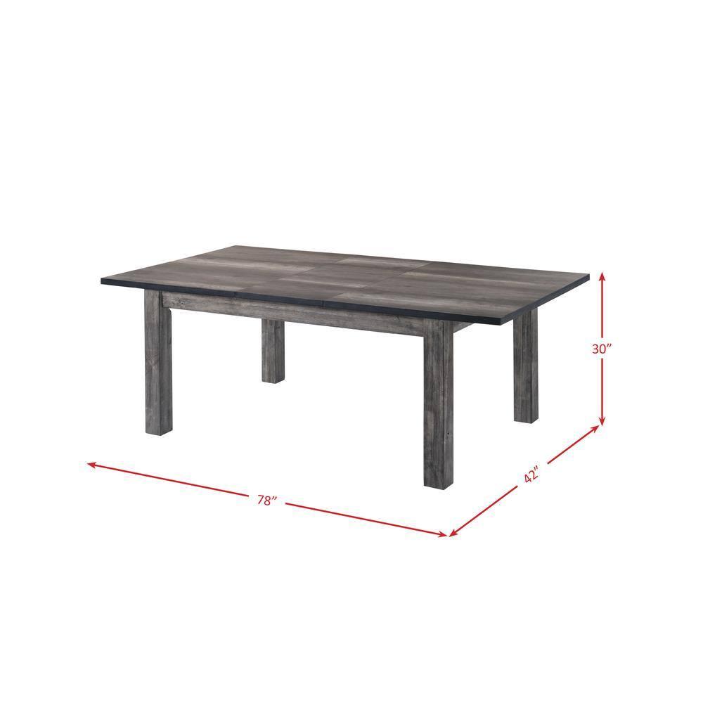 Picket House Furnishings Grayson 5 Piece Extendable Dining Set in Gray