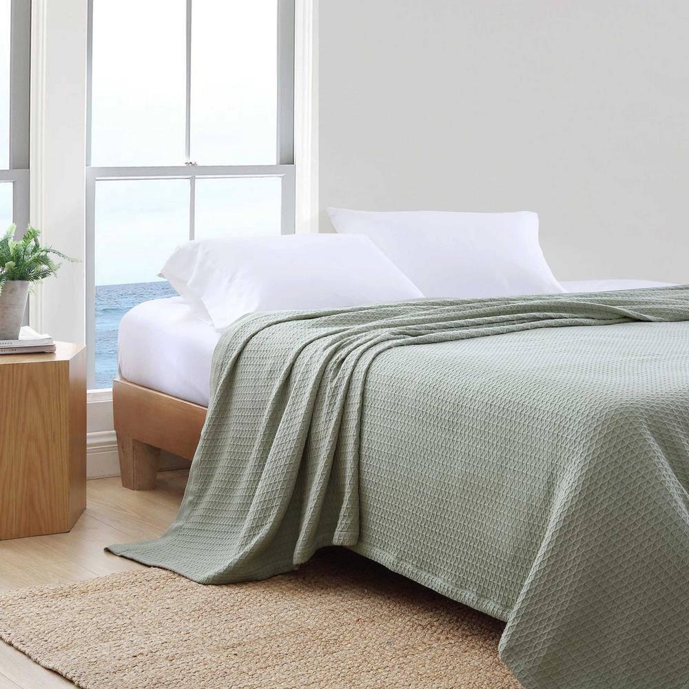 Nautica Nautica Baird Solid Cotton Reversible Blanket