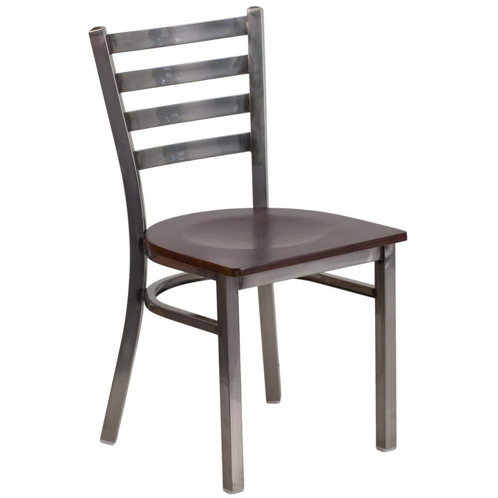 Flash Furniture Kendall Clear Coated Ladder Back Metal Restaurant Chair